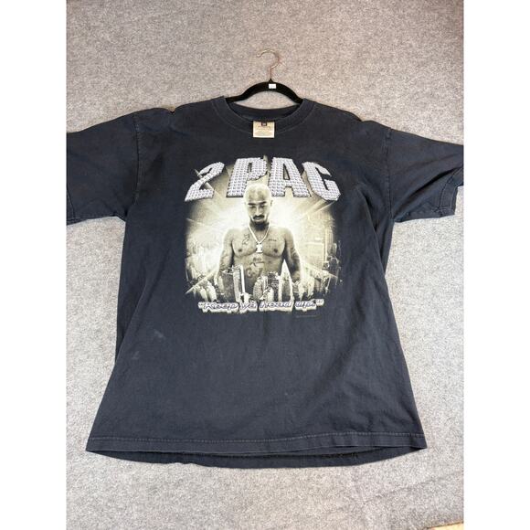 VTG Tupac Shakur 2Pac Keep Ya Head Up Shirt Rap Tee XL Tyrese Haliburton Owned